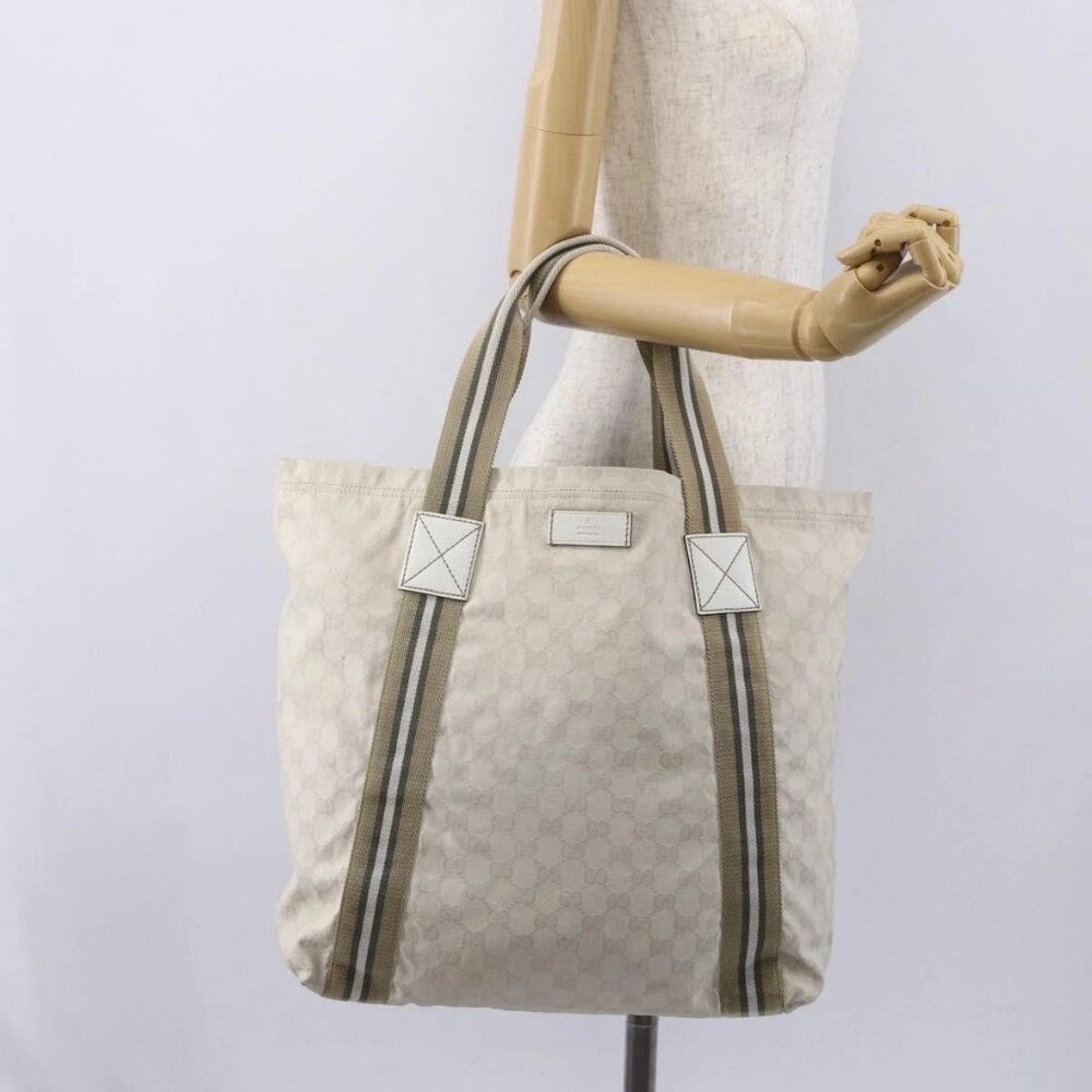 GUCCI GG Canvas Tote Bag White Beige 189669 Auth yk19750 - Picture 16 of 16